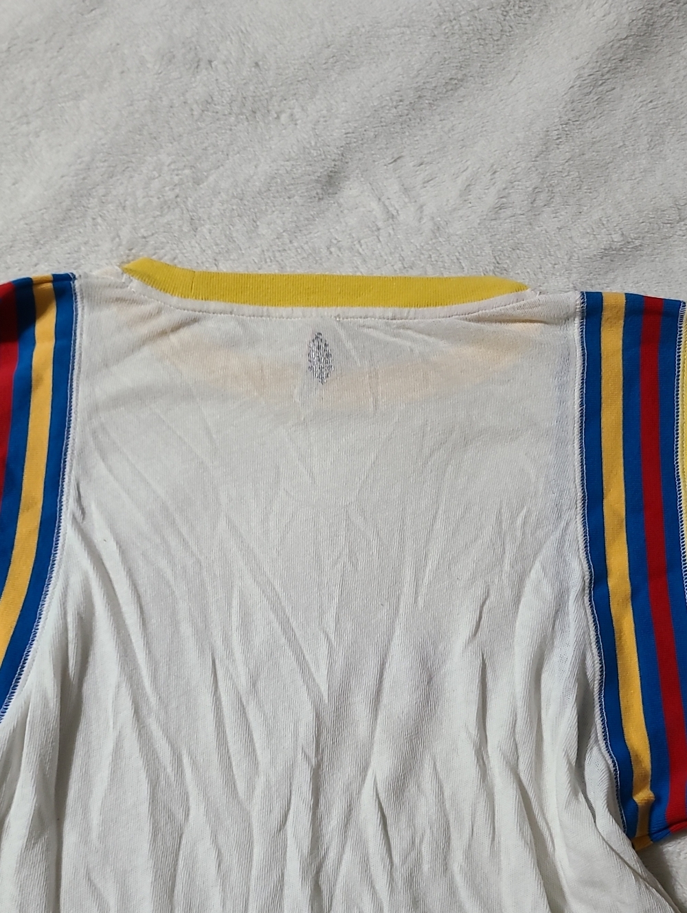 Free People Movement Raglan Crop Top with Retro Multicolor Stripes - Picture 6 of 6